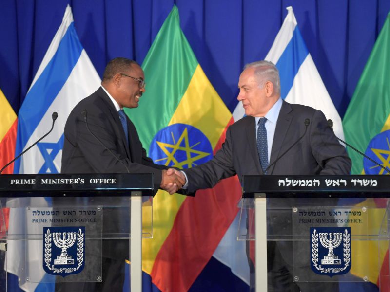 PM Netanyahu and Ethiopian PM Desalegn